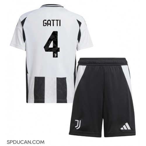 Dječji Nogometni Dres Juventus Federico Gatti #4 Domaci 2024-25 Kratak Rukav (+ Kratke hlače)